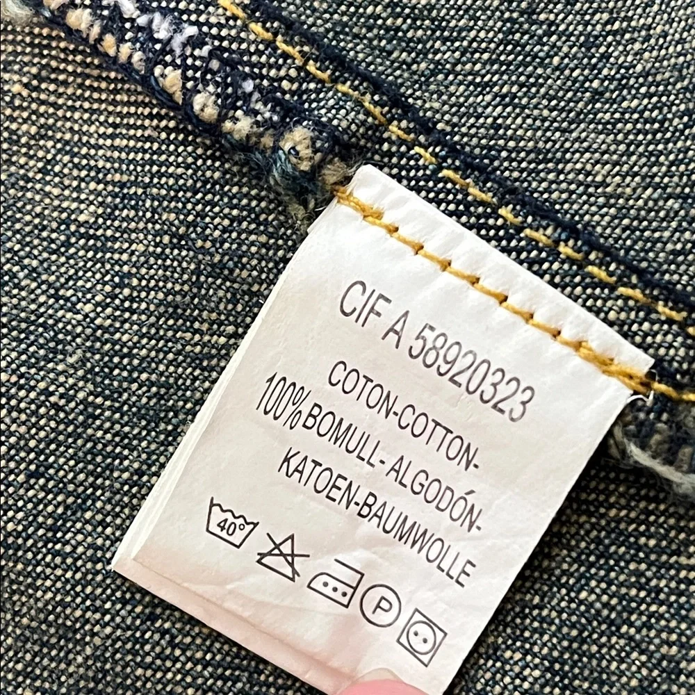 Vintage Y2K Duster Denim Jacket Coat Womens Medium Button Western Festival Long - Picture 8 of 13